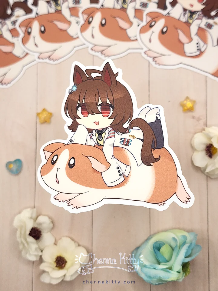 Agnes Tachyon and Guinea Pig - Umamusume Vinyl Sticker product image (2)