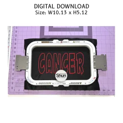 Cancer Applique Embroidery Design product image (2)