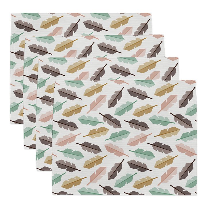 Mid-Century Modern Feathers Placement Set (4) product image (1)