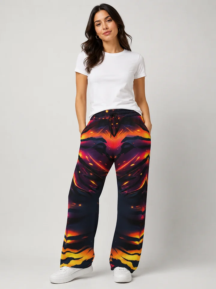 Neon Flame Wide-Leg Joggers product image (1)