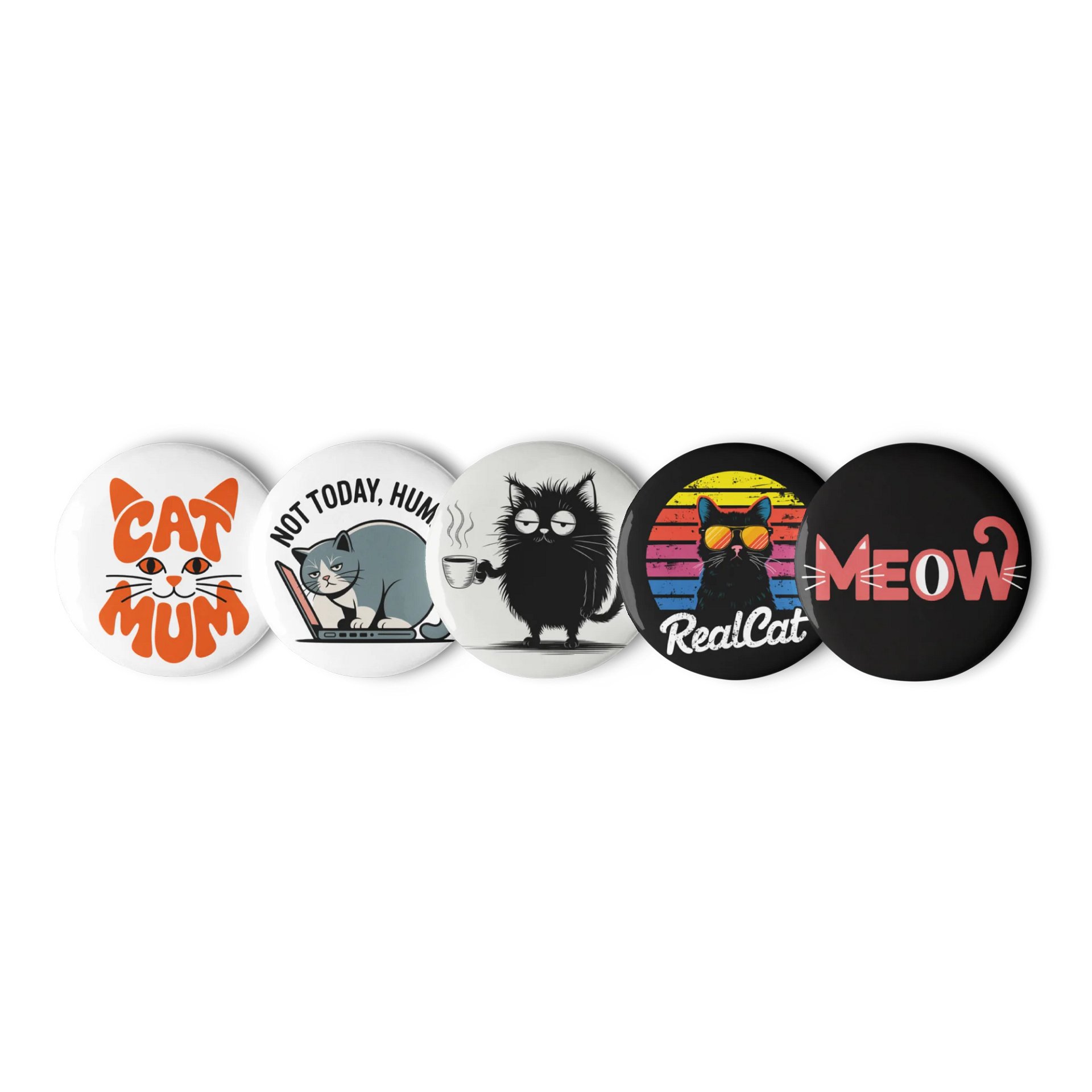 Cat Mom Pin Button Set product image (1)