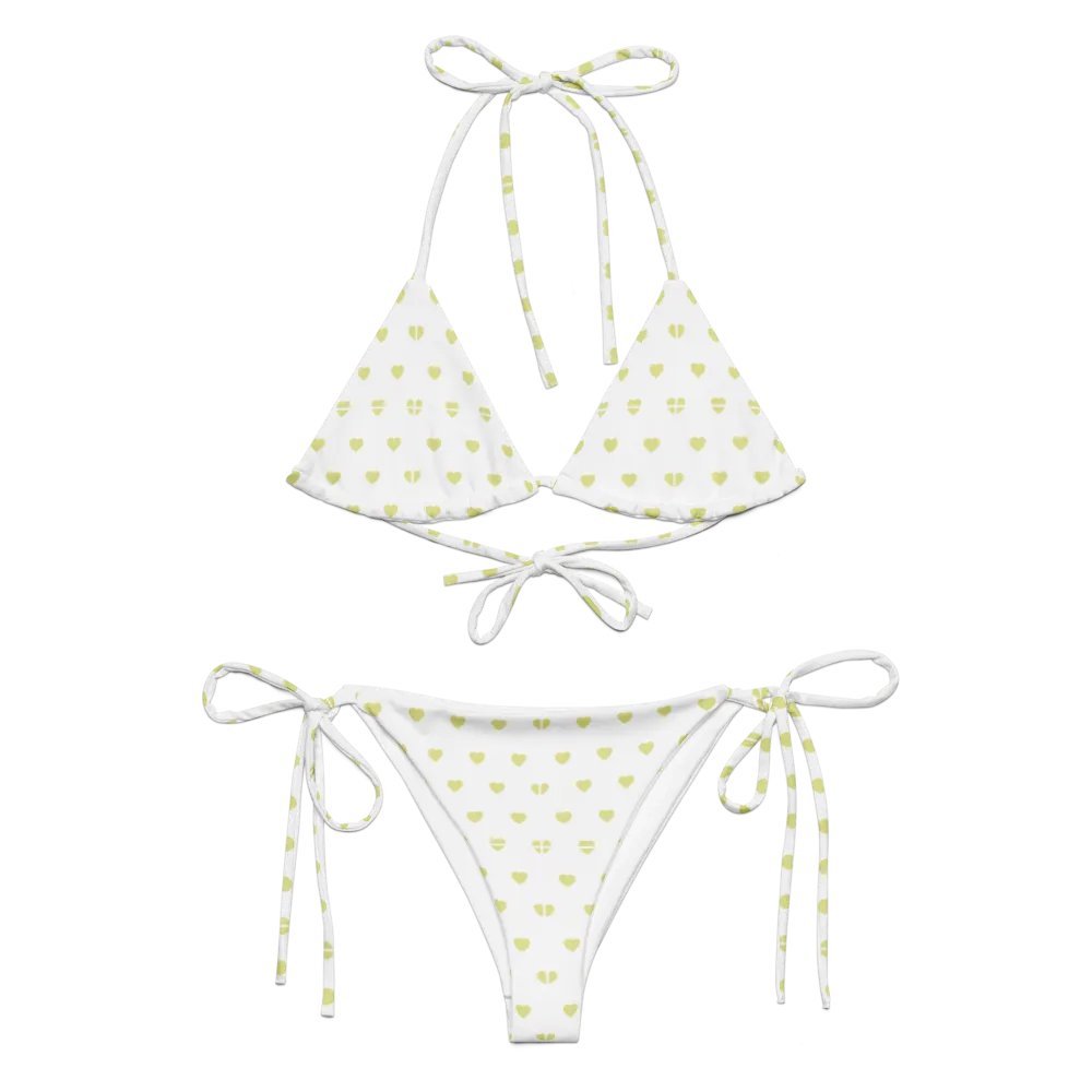 Pastel Heart Seamless Pattern String Bikini - v8 product image (1)