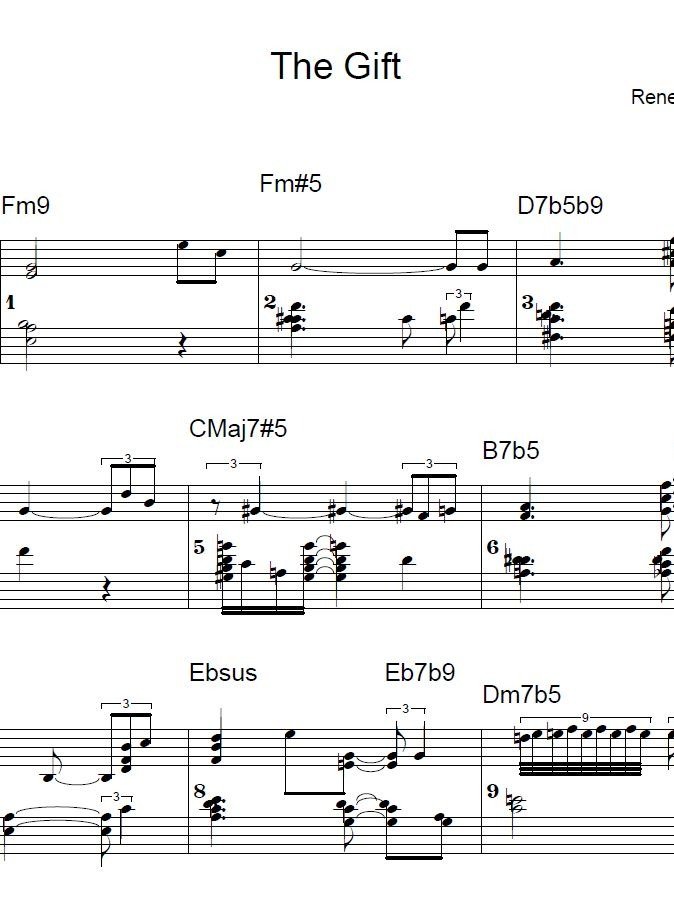 The Gift - ModJazz - Piano sheet music product image (1)