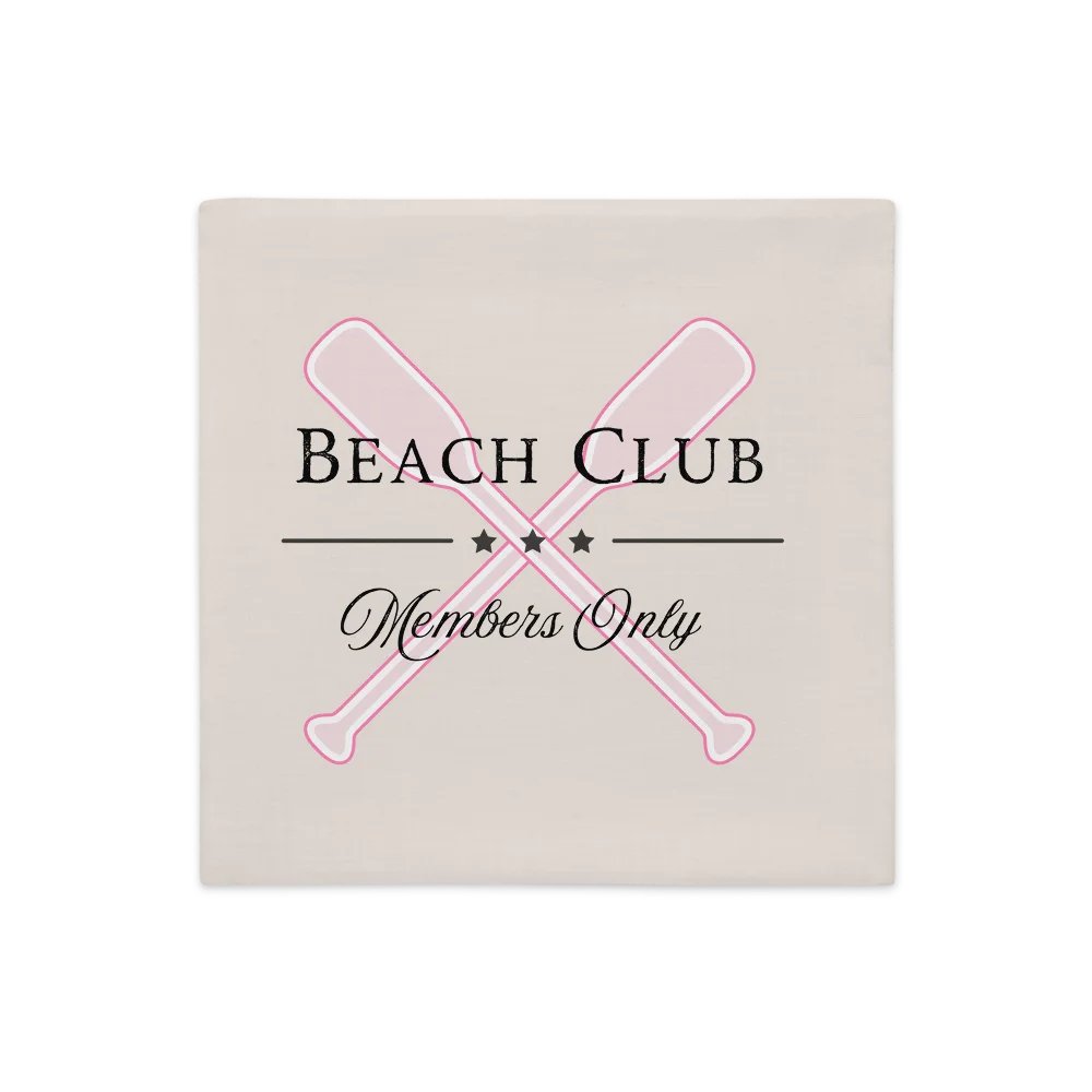 Beige Pink Beach Club Premium Pillow Case/Beige Pink Strand Kissenhülle product image (1)