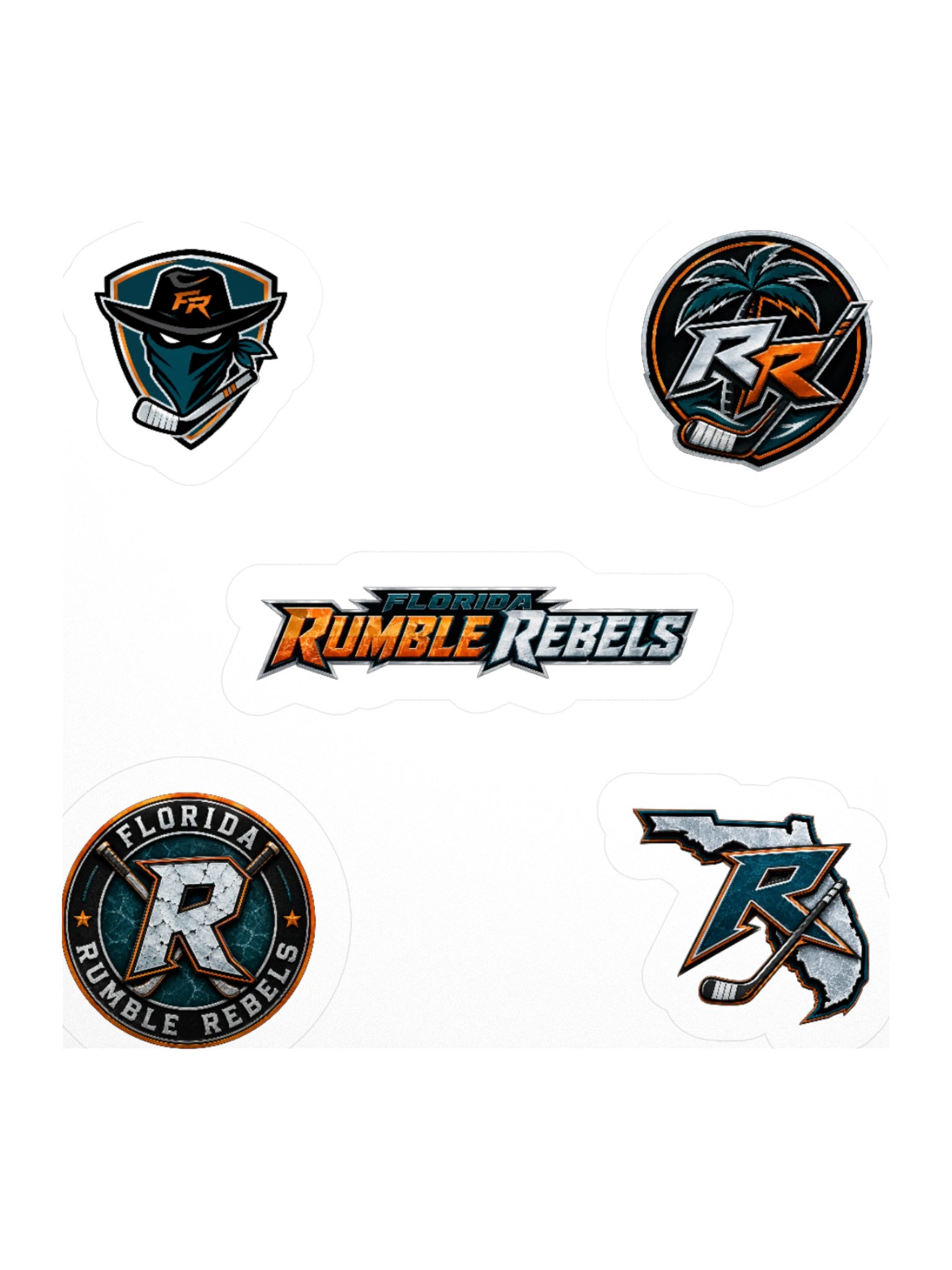 Florida Rumble Rebels Kiss Cut Sticker Set product image (3)