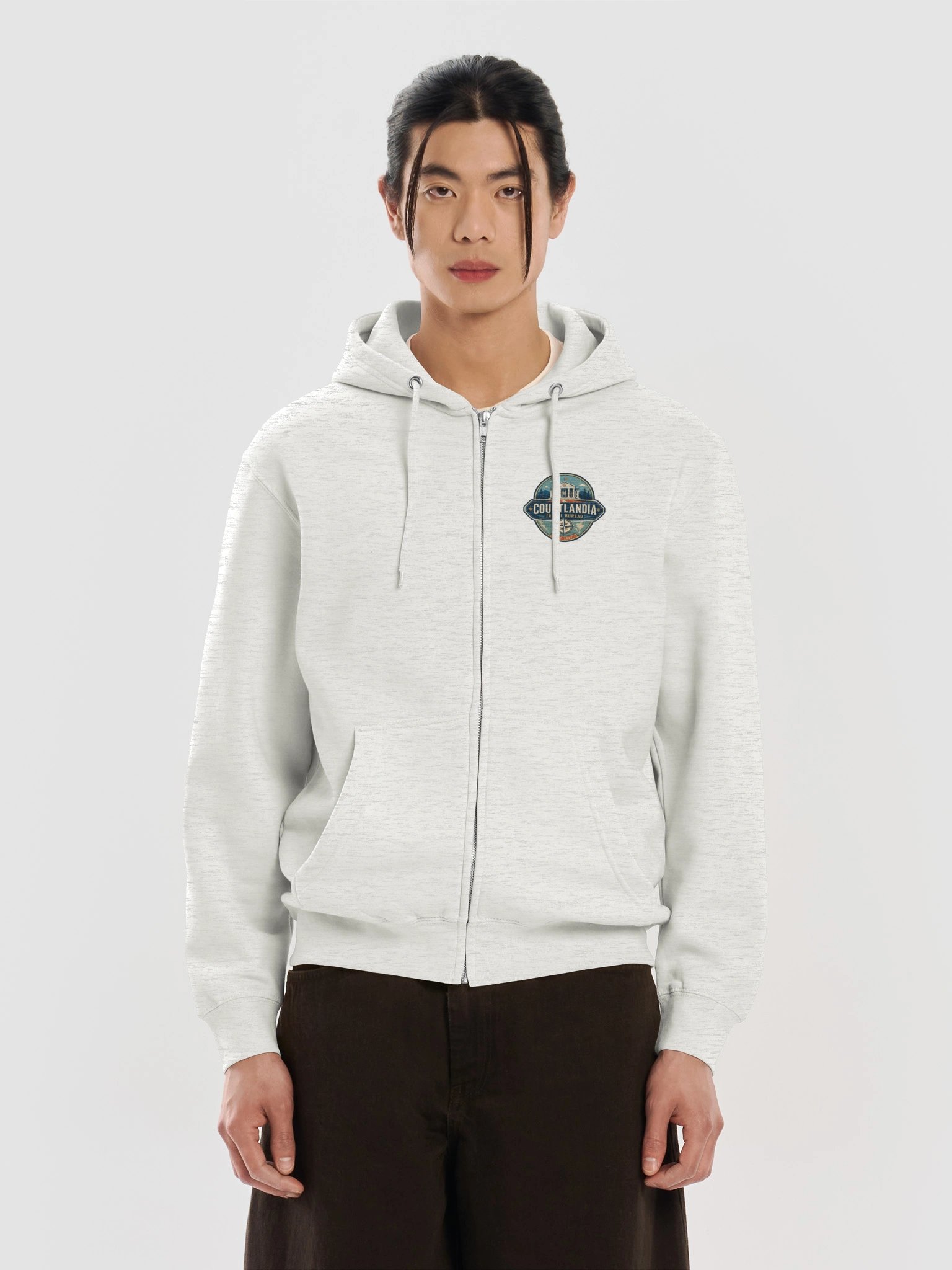 Courtlandia Travel Bureau Vintage Tourist Map Zipper Hoodie product image (20)