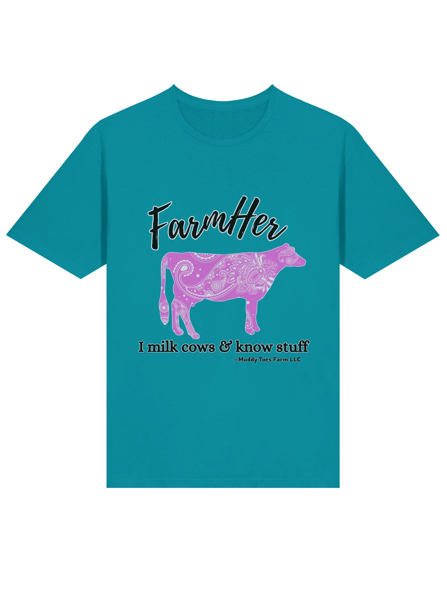 FarmHer Paisley Cow T-Shirt (Women's) product image (1)