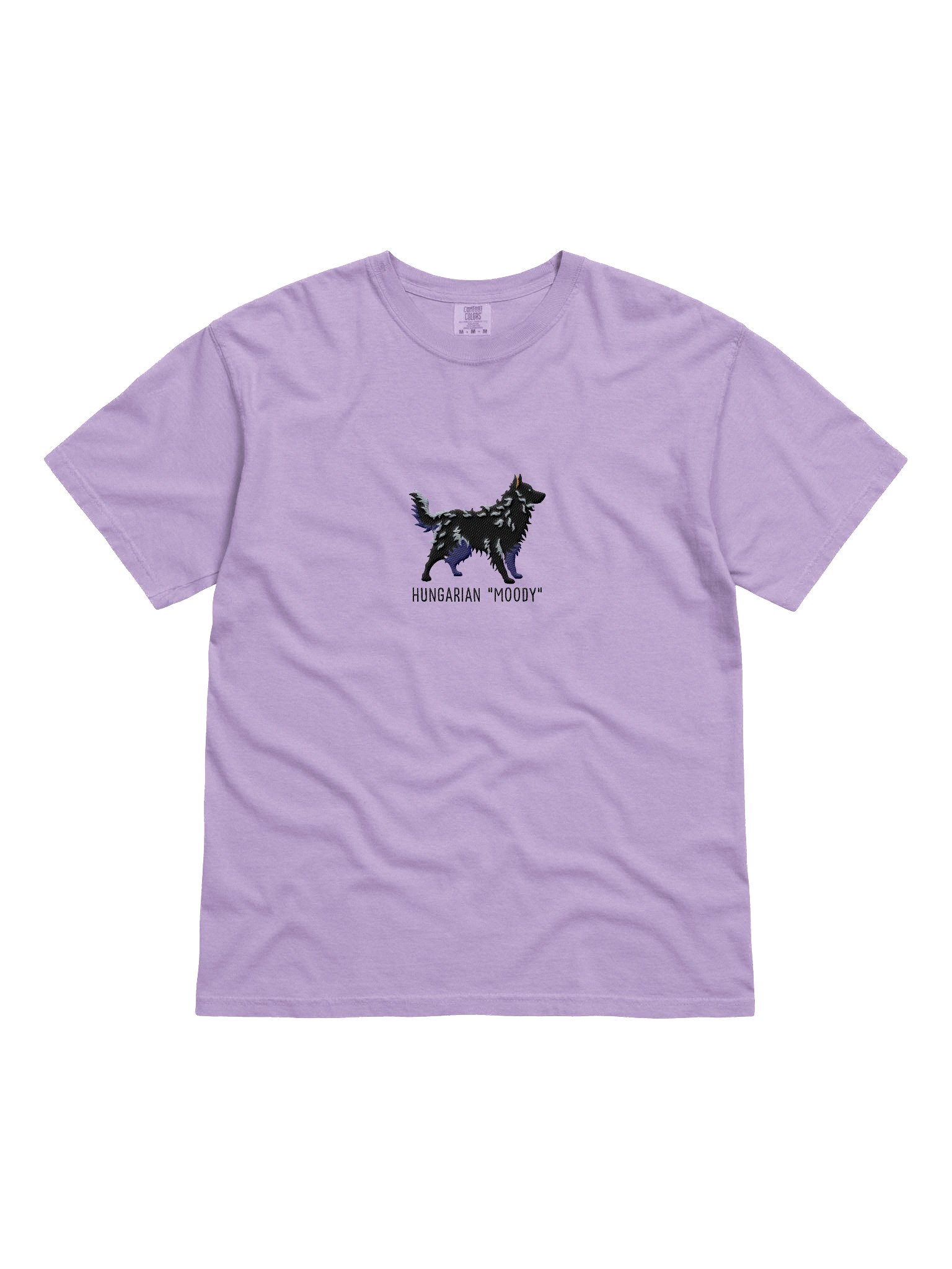Hungarian Moody T-Shirt(Embroidered) of a Hungarian Mudi(Black) product image (4)