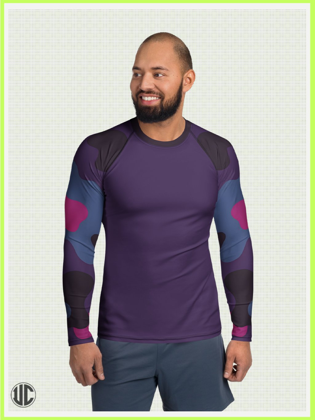 Kat’s Urban Camo – Men’s Rash Guard product image (1)