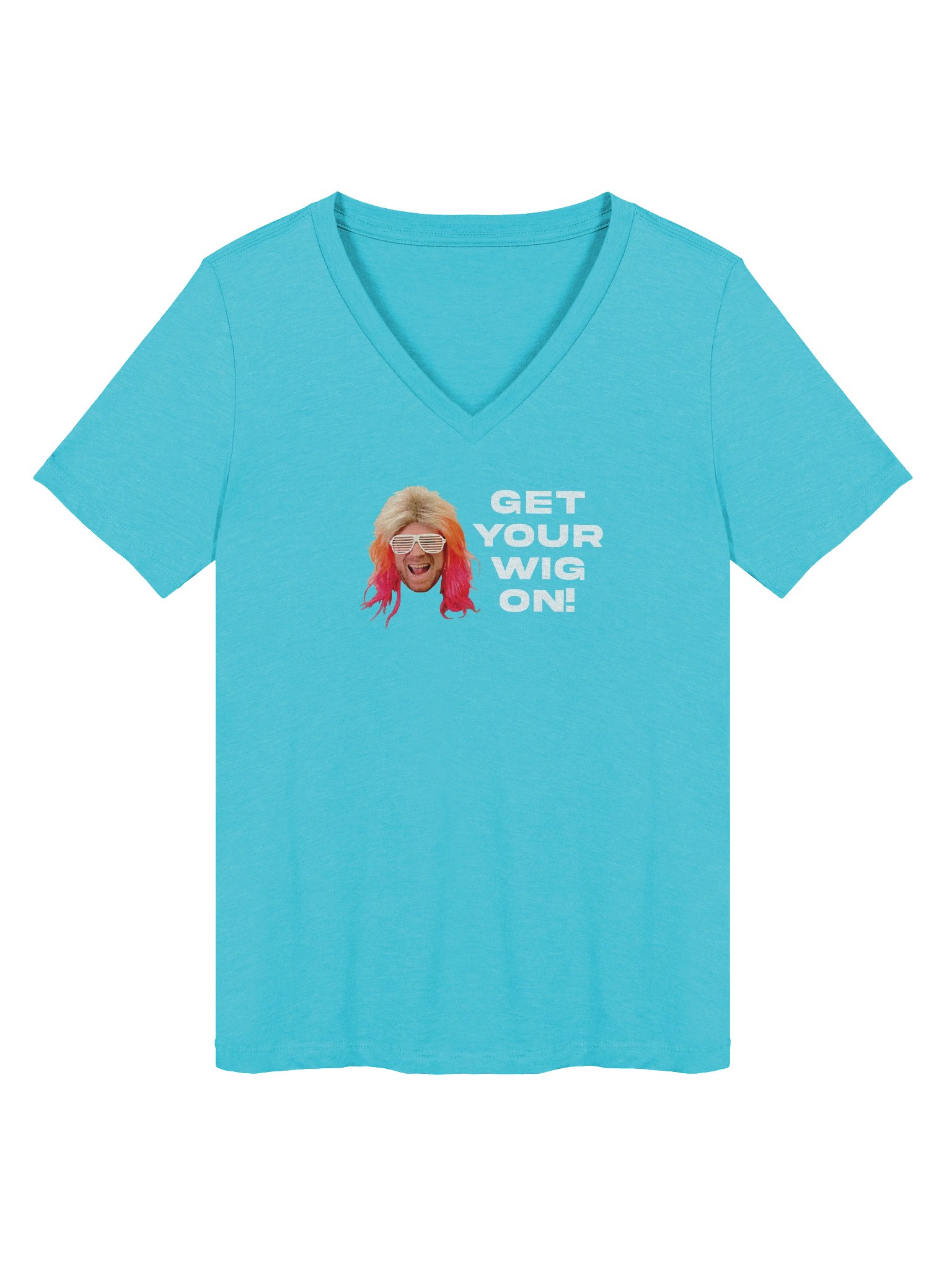 Get Your Wig On! Women's Ketchup Wig V-Neck product image (1)