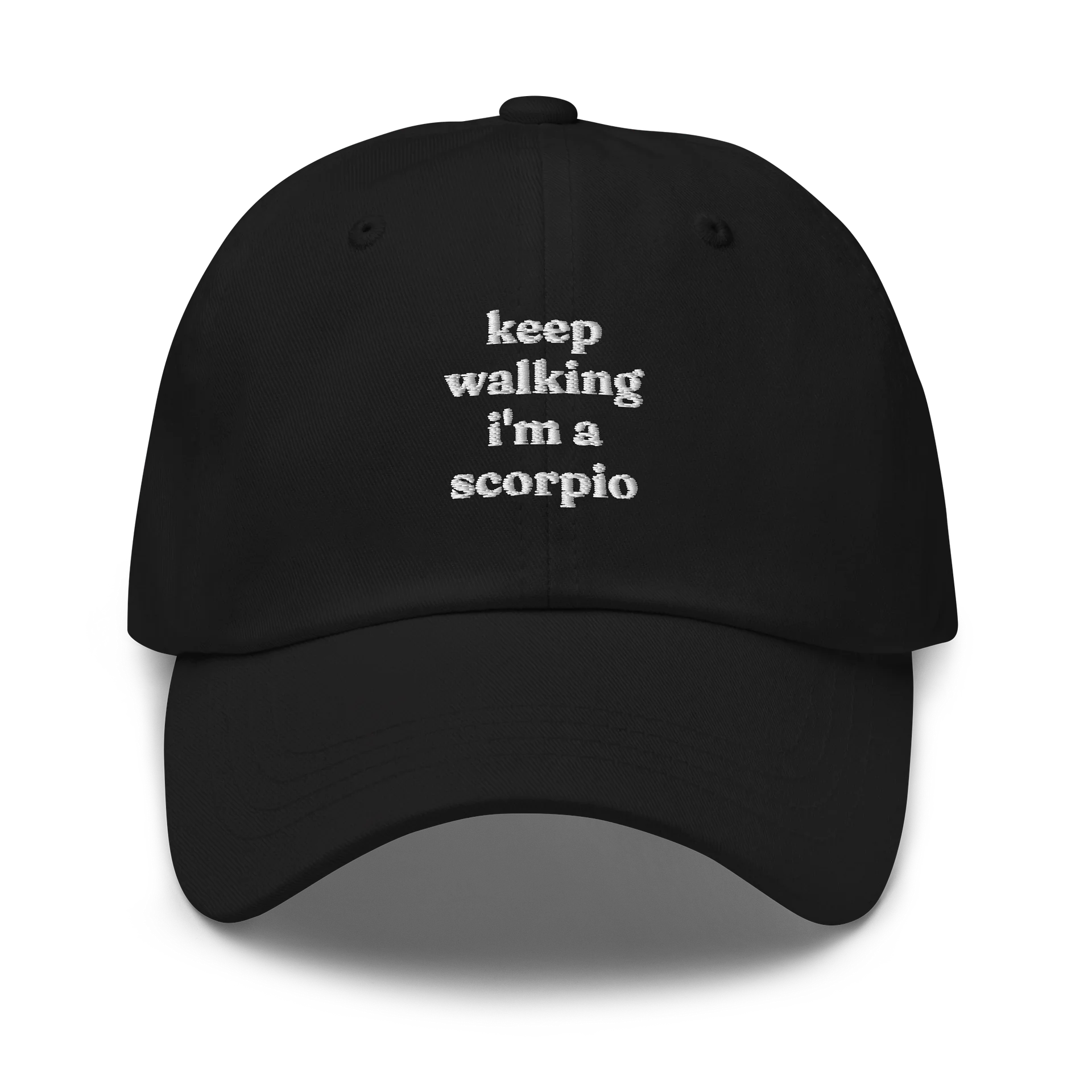 keep walking scorpio embroidered cap product image (1)