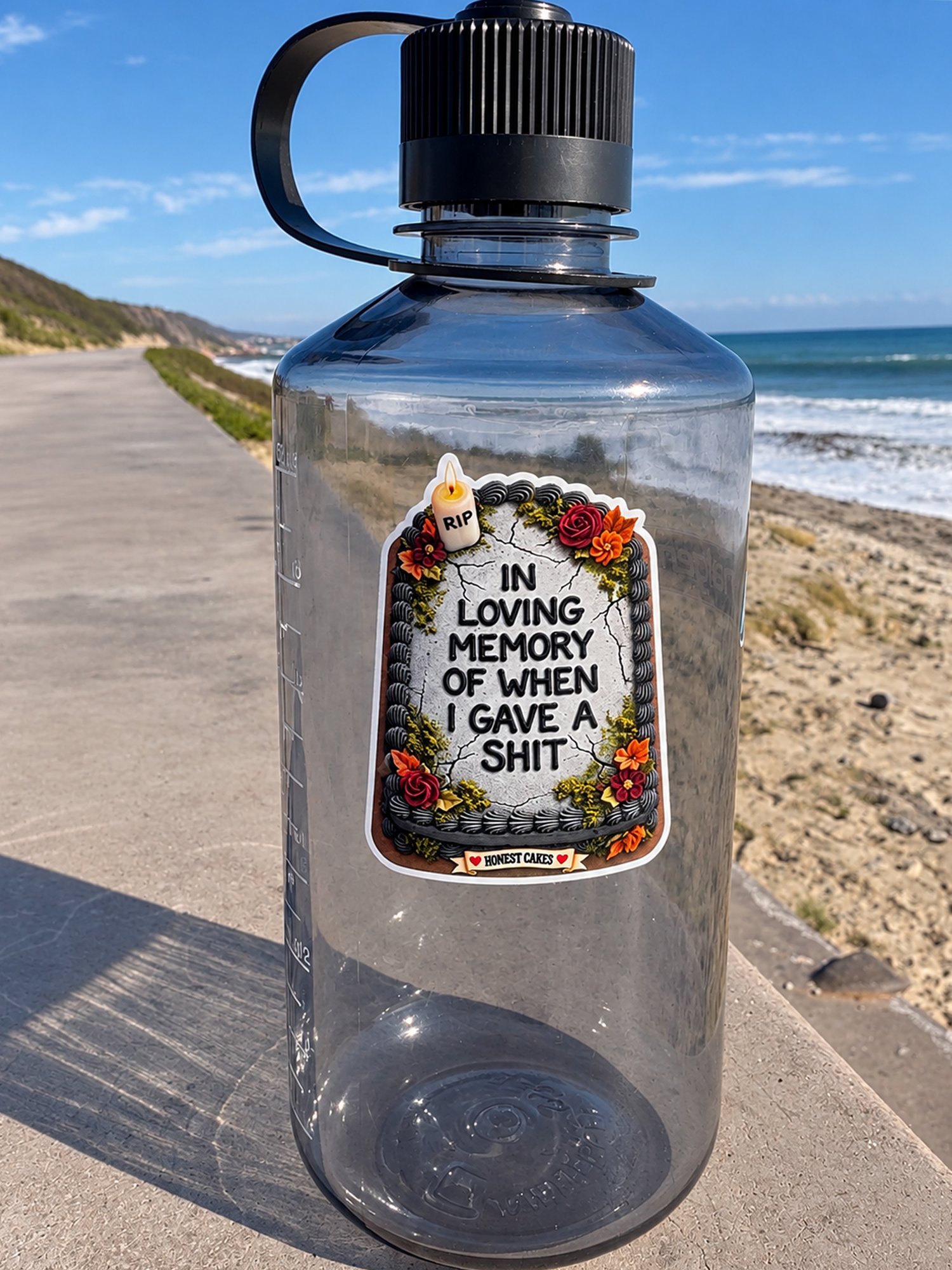 VINYL STICKER: In Loving Memory Of When I Gave A Shit - FREE SHIPPING product image (2)