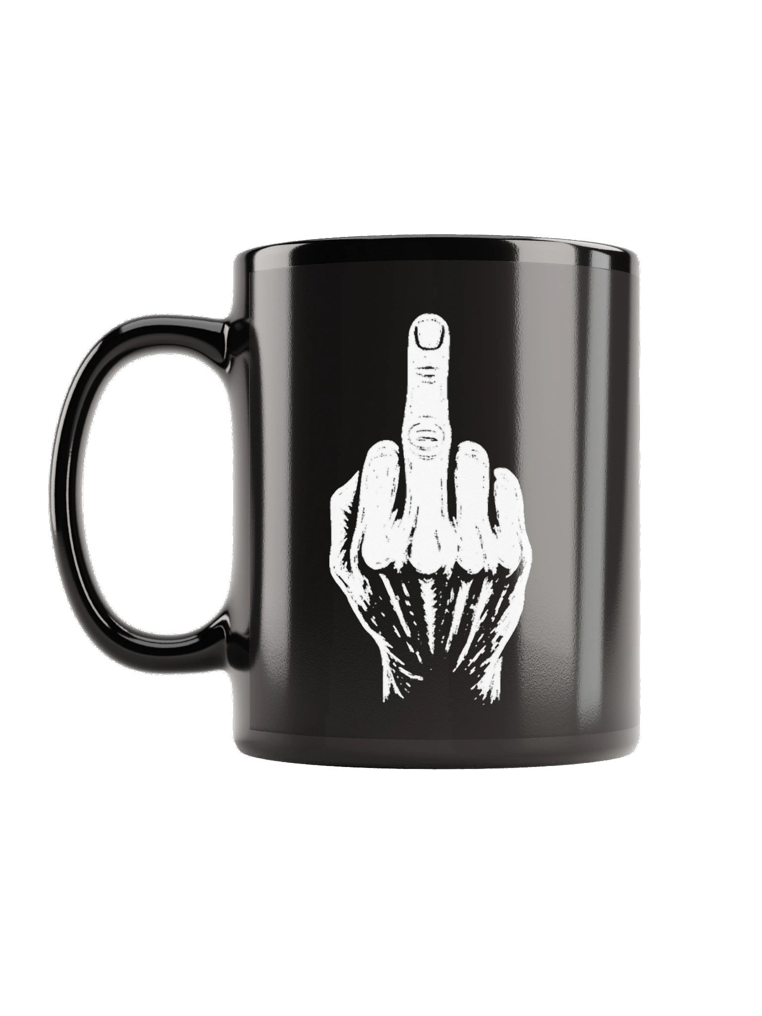 No ShopCo Middle Finger Black Mug - White Artwork 300 DPI product image (7)
