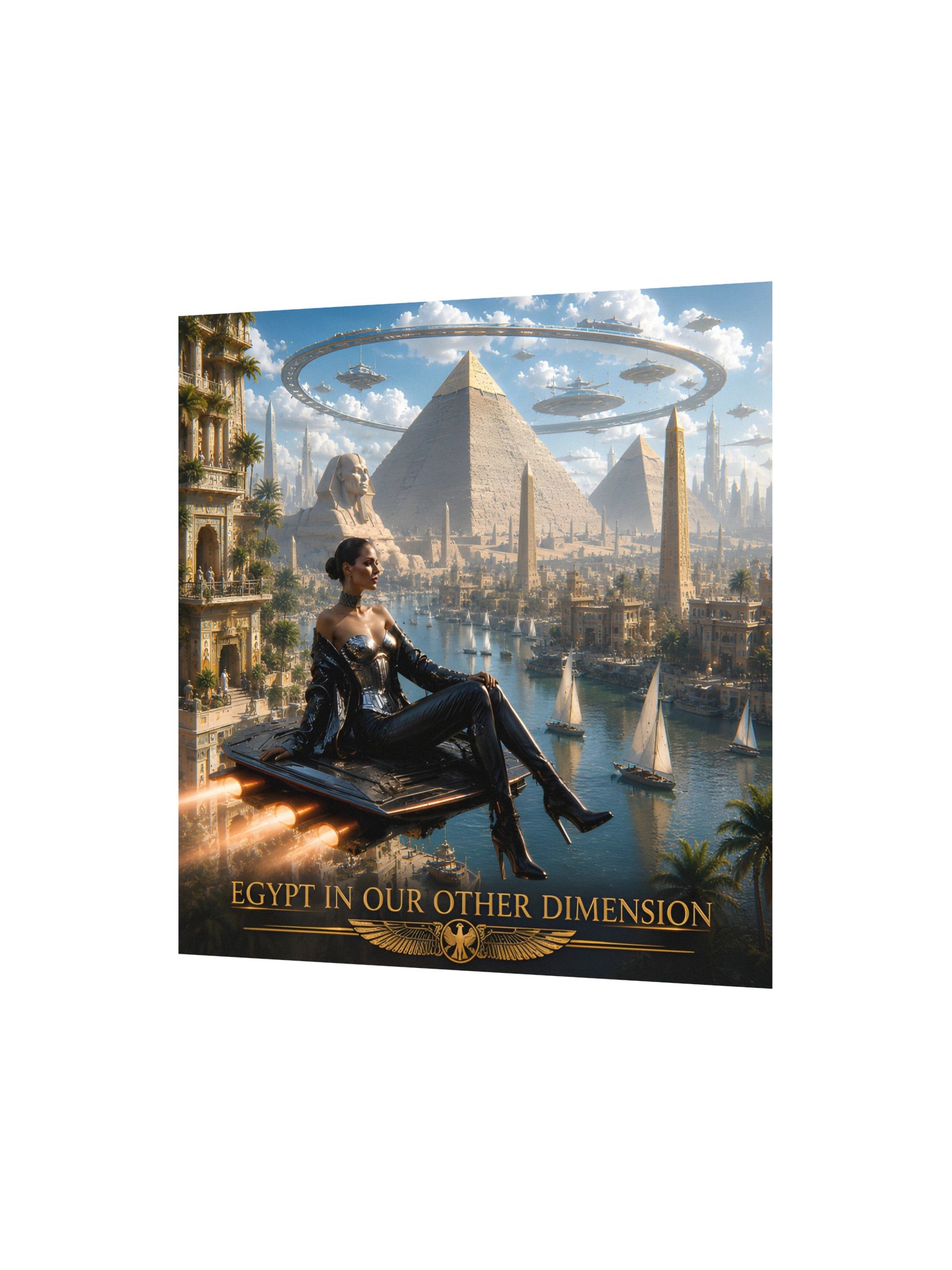 Egypt in Our Other Dimension | Futuristic Sci Fi Egypt Fantasy Wall Art Poster product image (4)