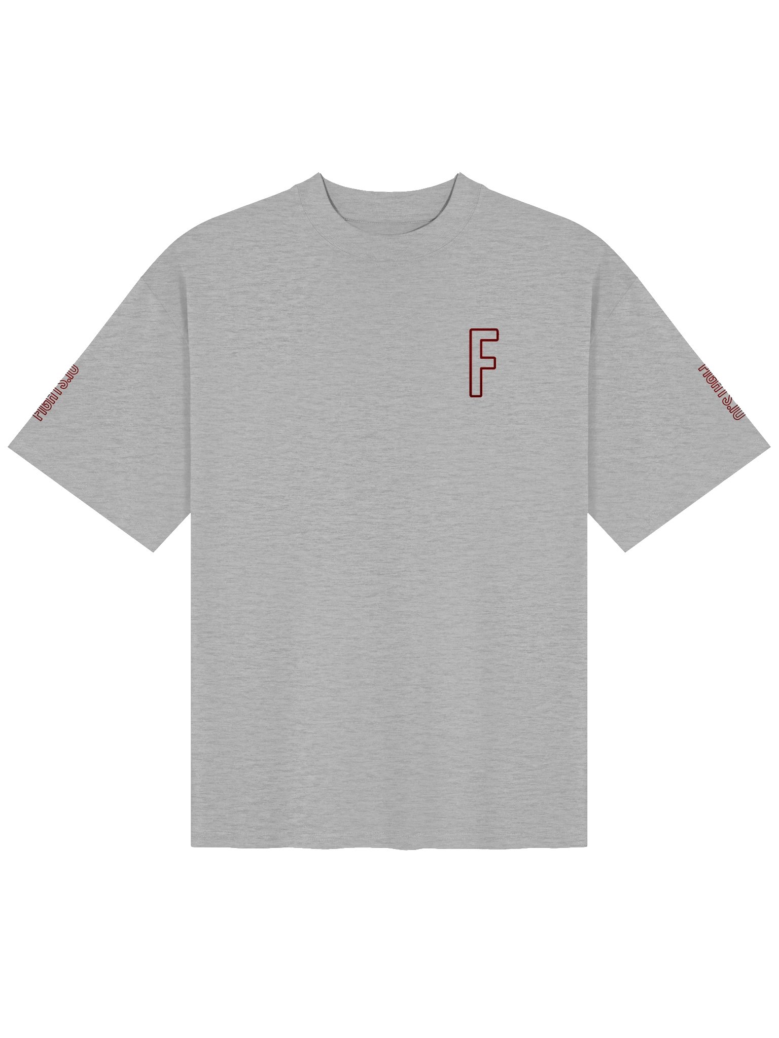 HALOGEN Grey/Burgundy Oversize Tee product image (1)
