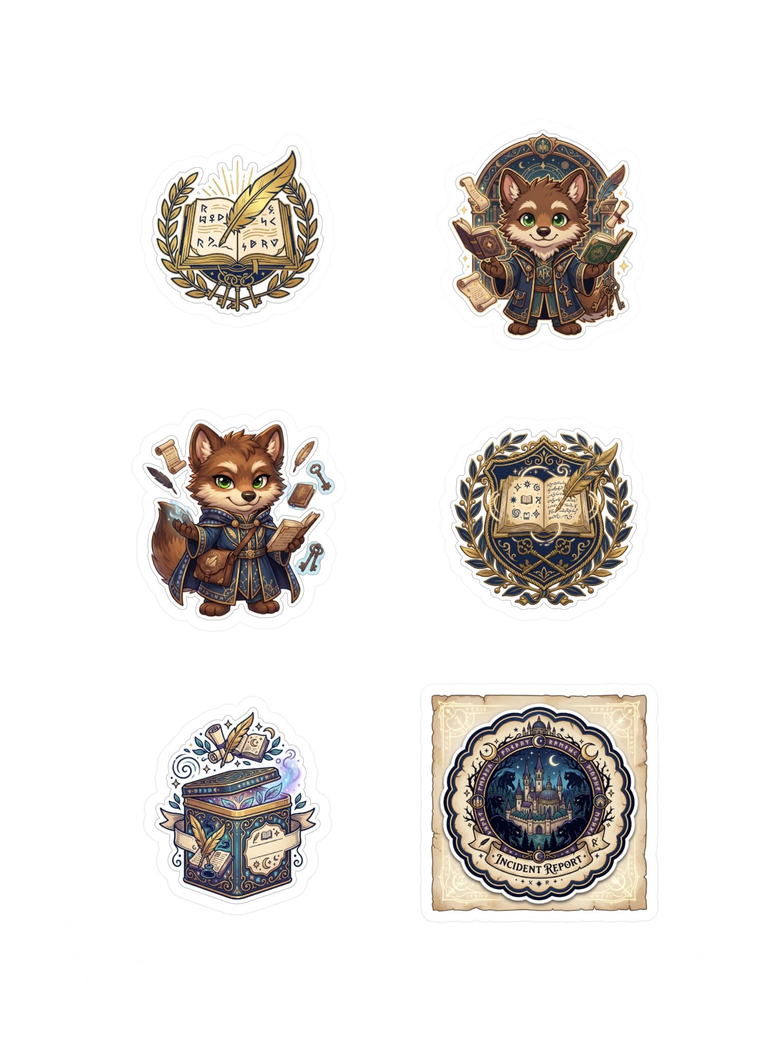 Roscoe – House of Elderquill Sticker Sheet product image (3)