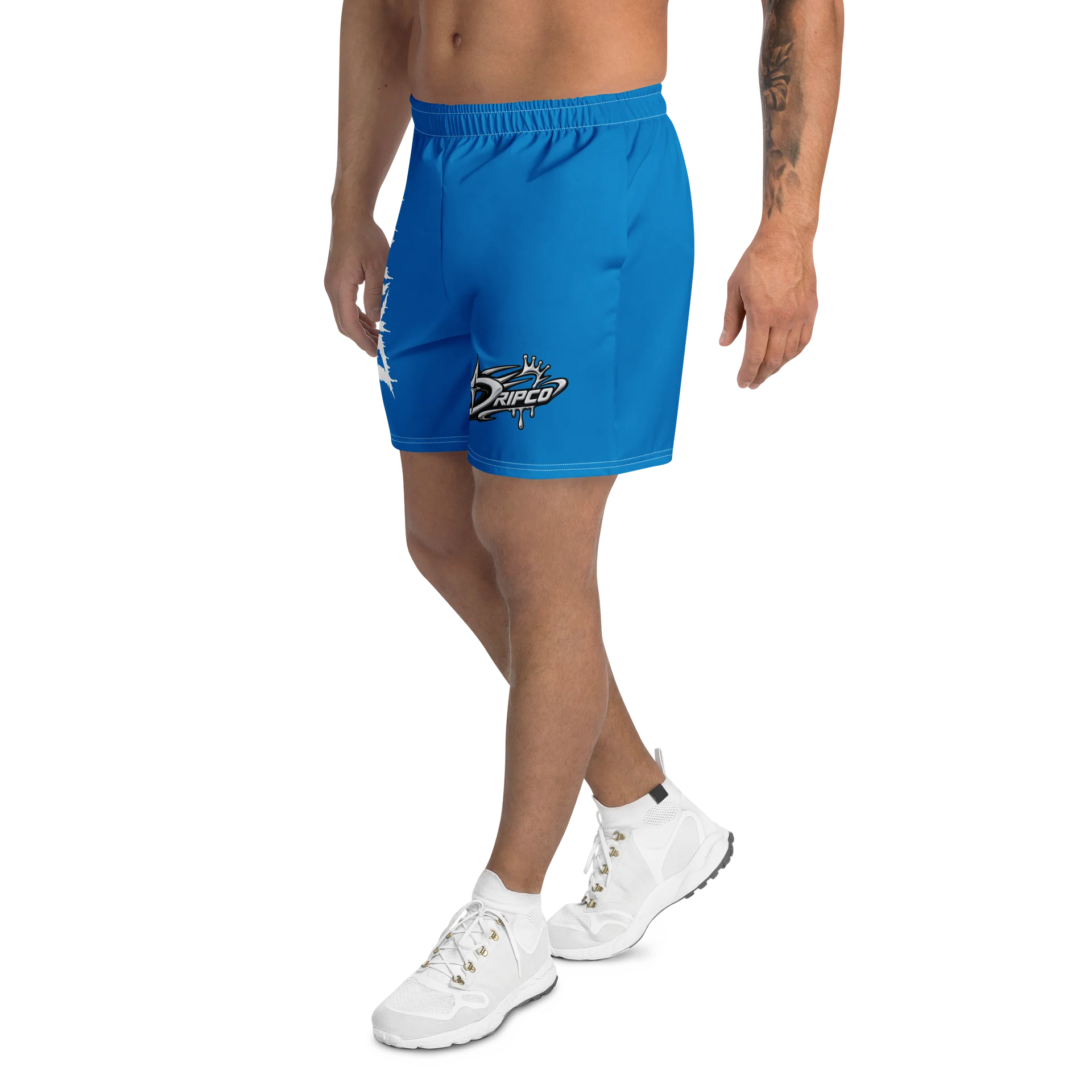 DRIPCO Blue Drip Logo Athletic Long Shorts product image (3)