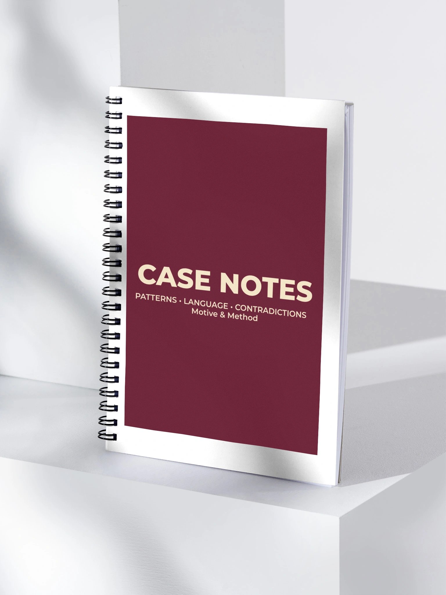 Motive & Method Case Notes Spiral Notebook product image (4)