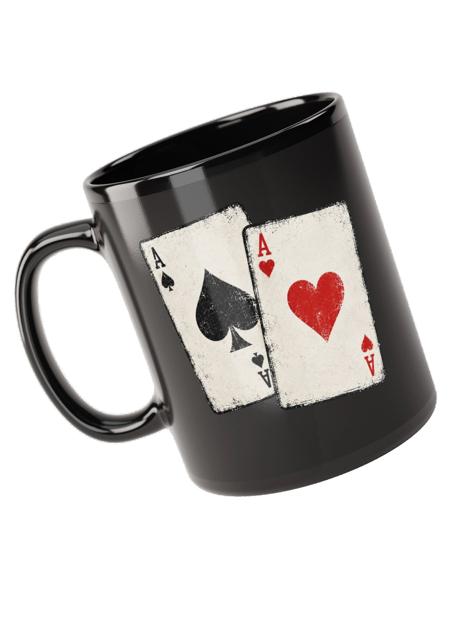 Playing Card Mug | Ace of Spades & Hearts Poker Mug Gift product image (8)