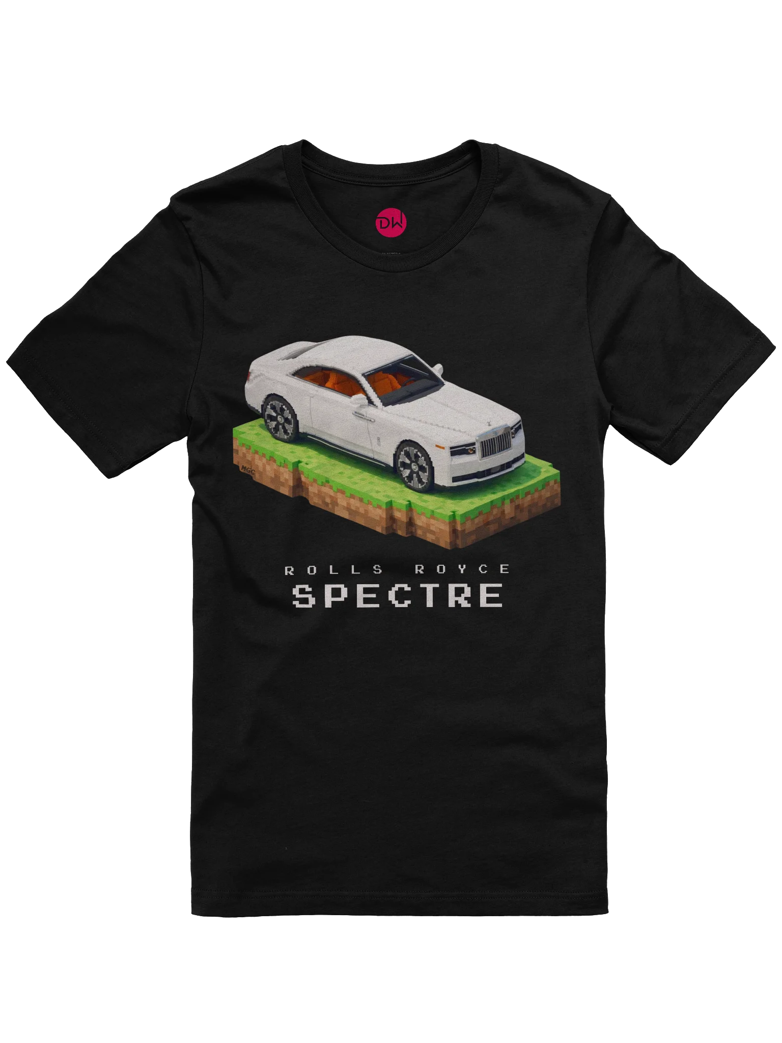 White Rolls Royce Spectre Shirt (Pixel, Retro, Minecraft) product image (1)