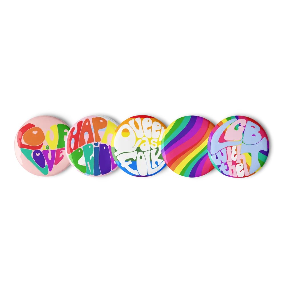 Rainbow Pride pin badge set product image (2)