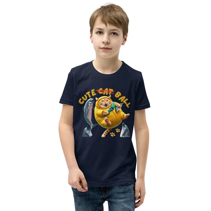 'Cute Not Cat But Ball' Youth T-Shirt 🙀🐬🏐 product image (143)