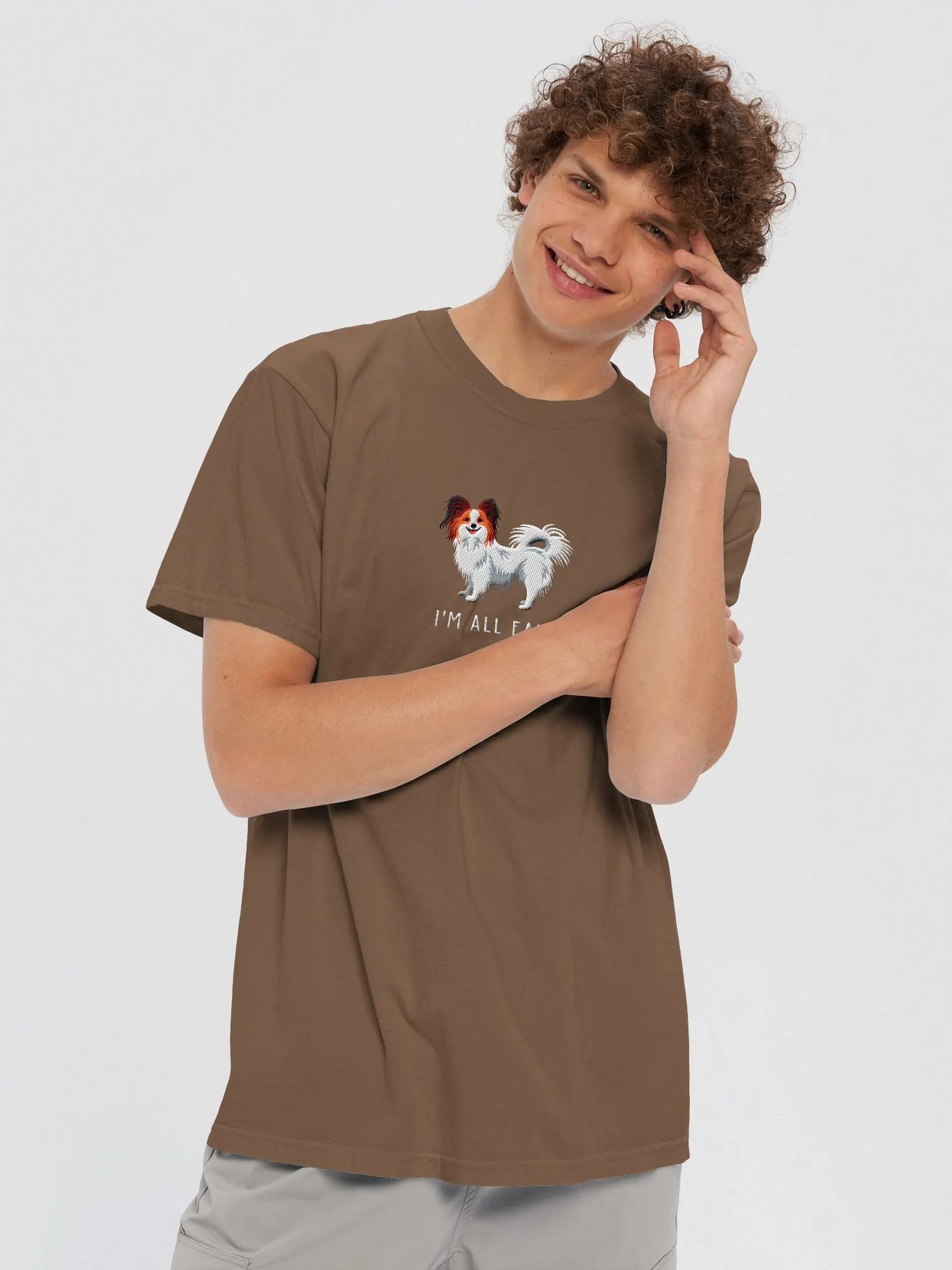 I'm All Ears T-Shirt(Embroidered) of a Papillon(Sable) product image (8)