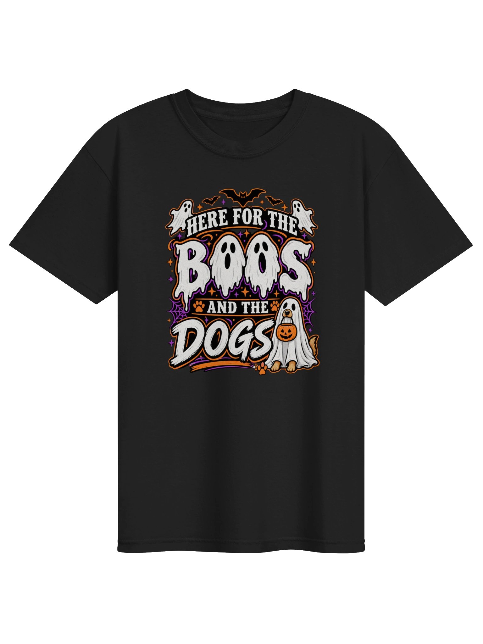Here for the Boos & the Dogs Halloween T-Shirt – Funny Dog Lover Tee product image (3)