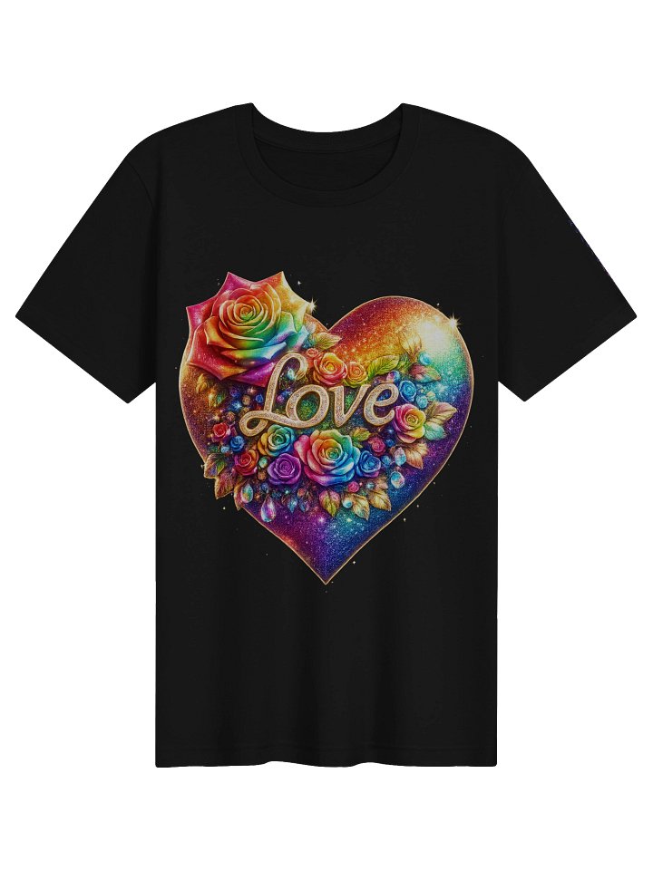 Rainbow Glitter Love Heart Tee product image (1)