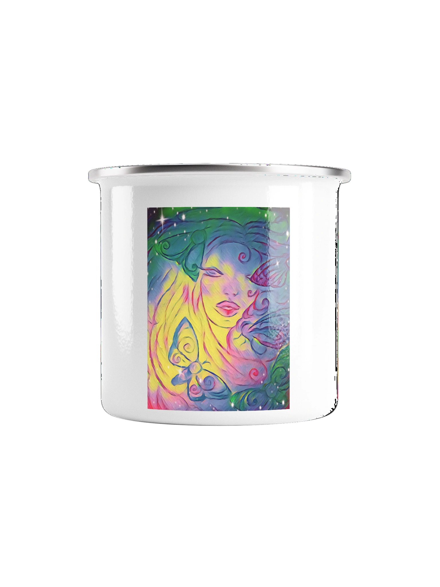 Radiant Rainbow Moth Enamel Mug product image (2)