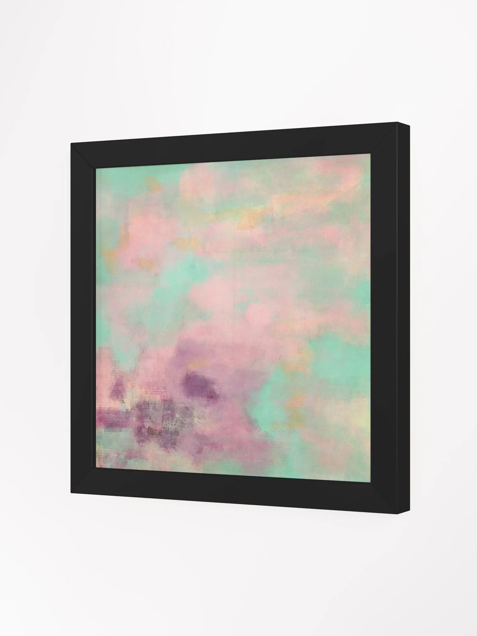 Modern abstract lilac, pale pink and teal green print product image (3)