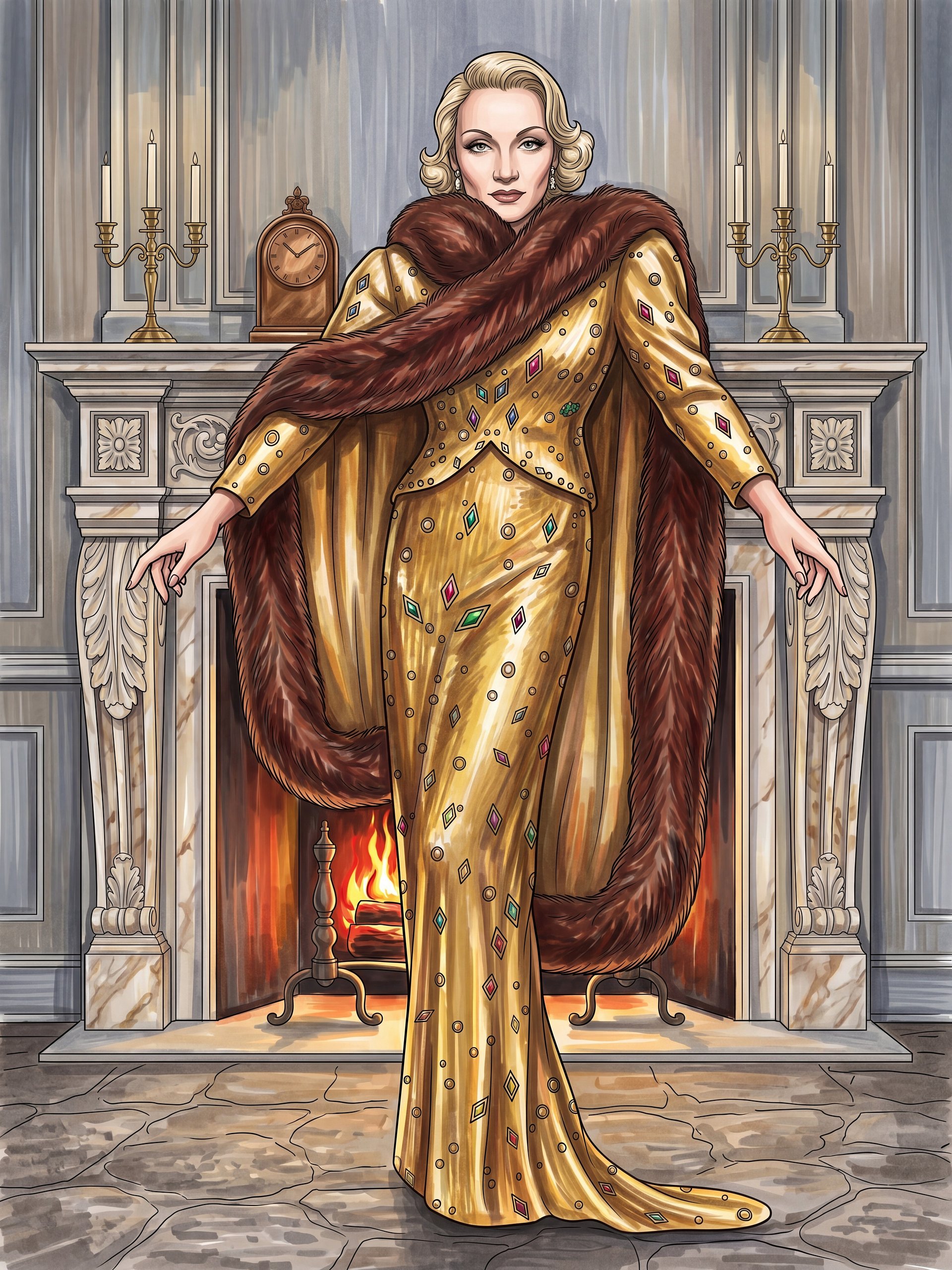 Iconic Old Hollywood Dresses - Coloring eBook product image (5)