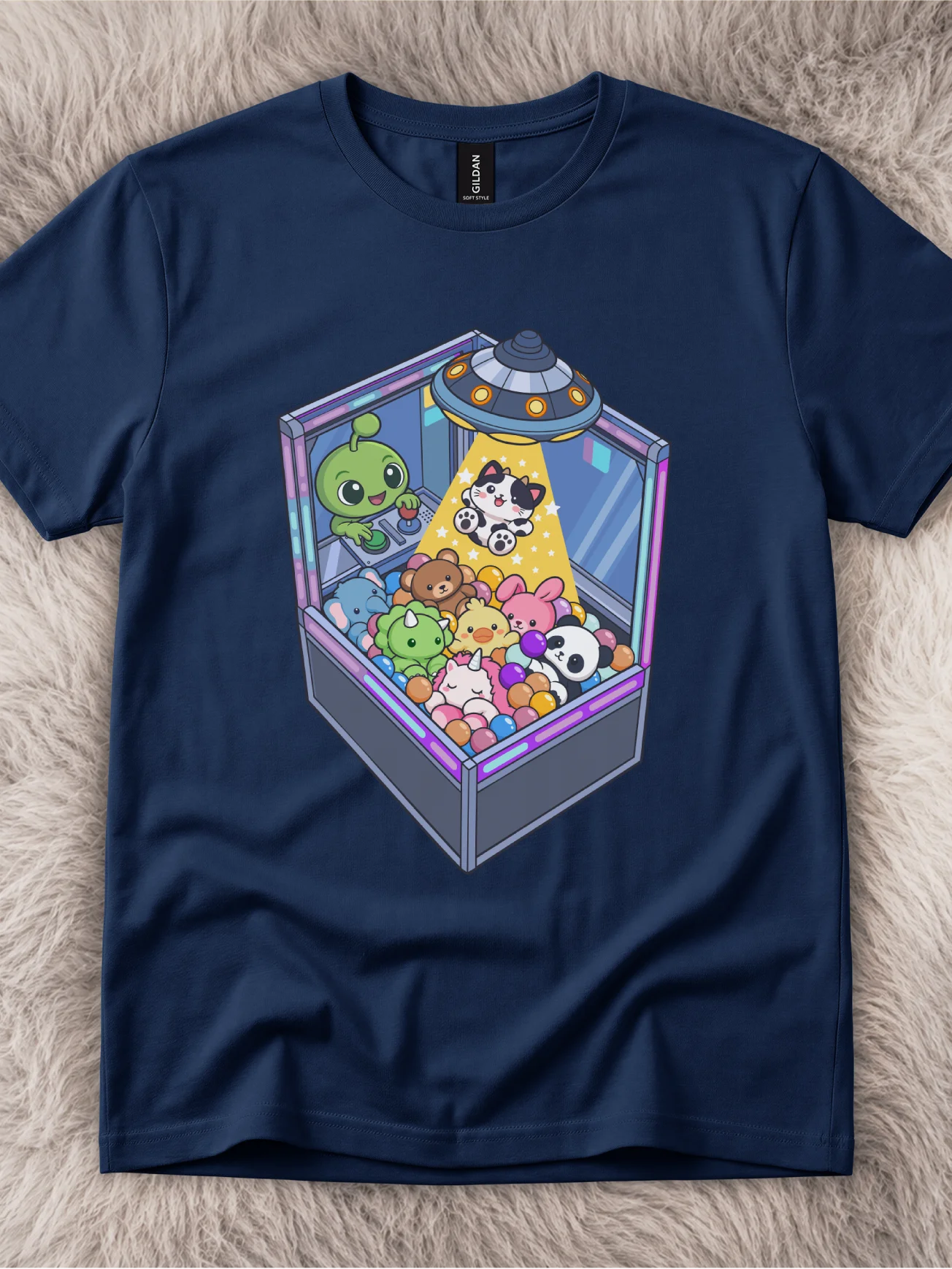UFO Catch Cow Cat Shirt product image (1)