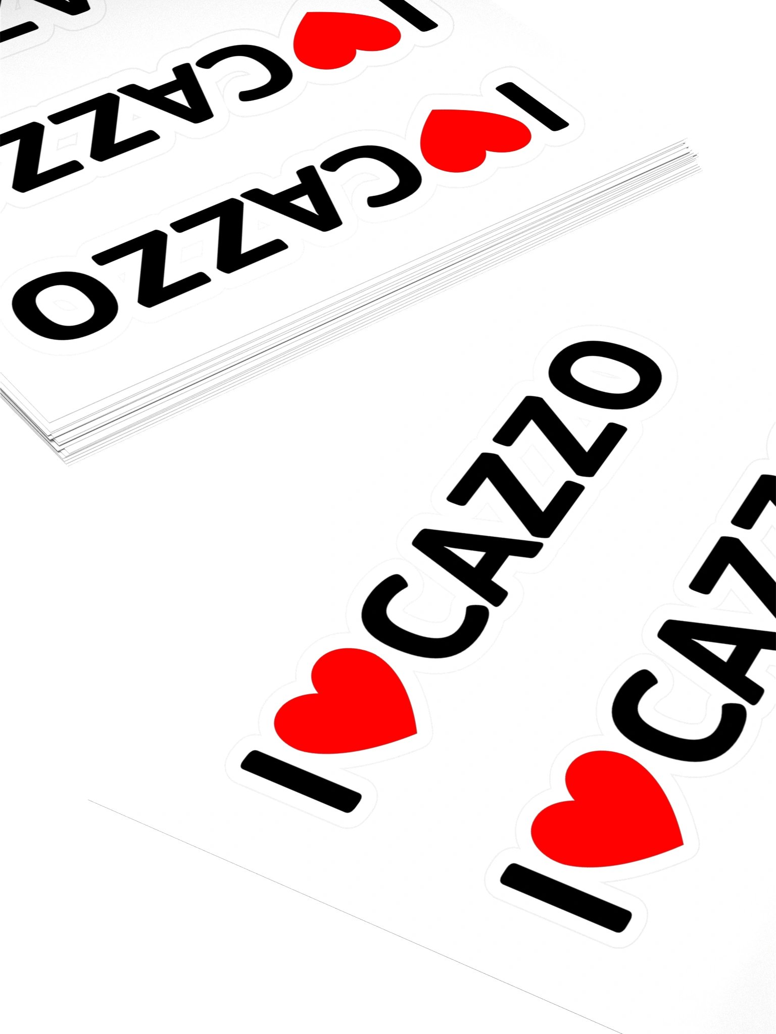 I ♥️ CAZZO stickers product image (4)