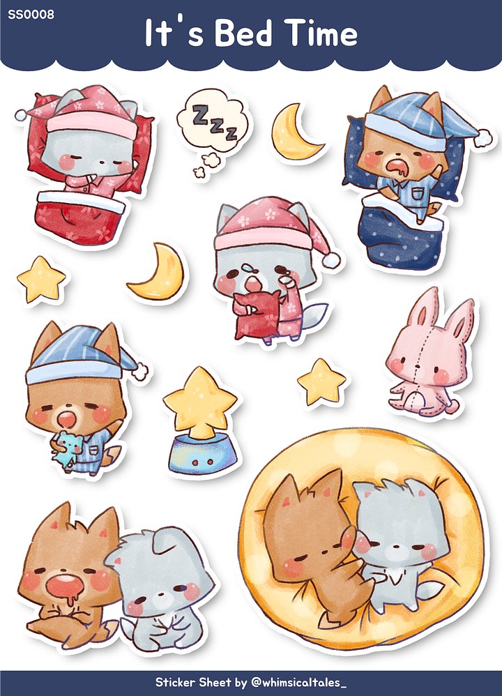 It's bedtime~ | Sticker Sheet product image (1)