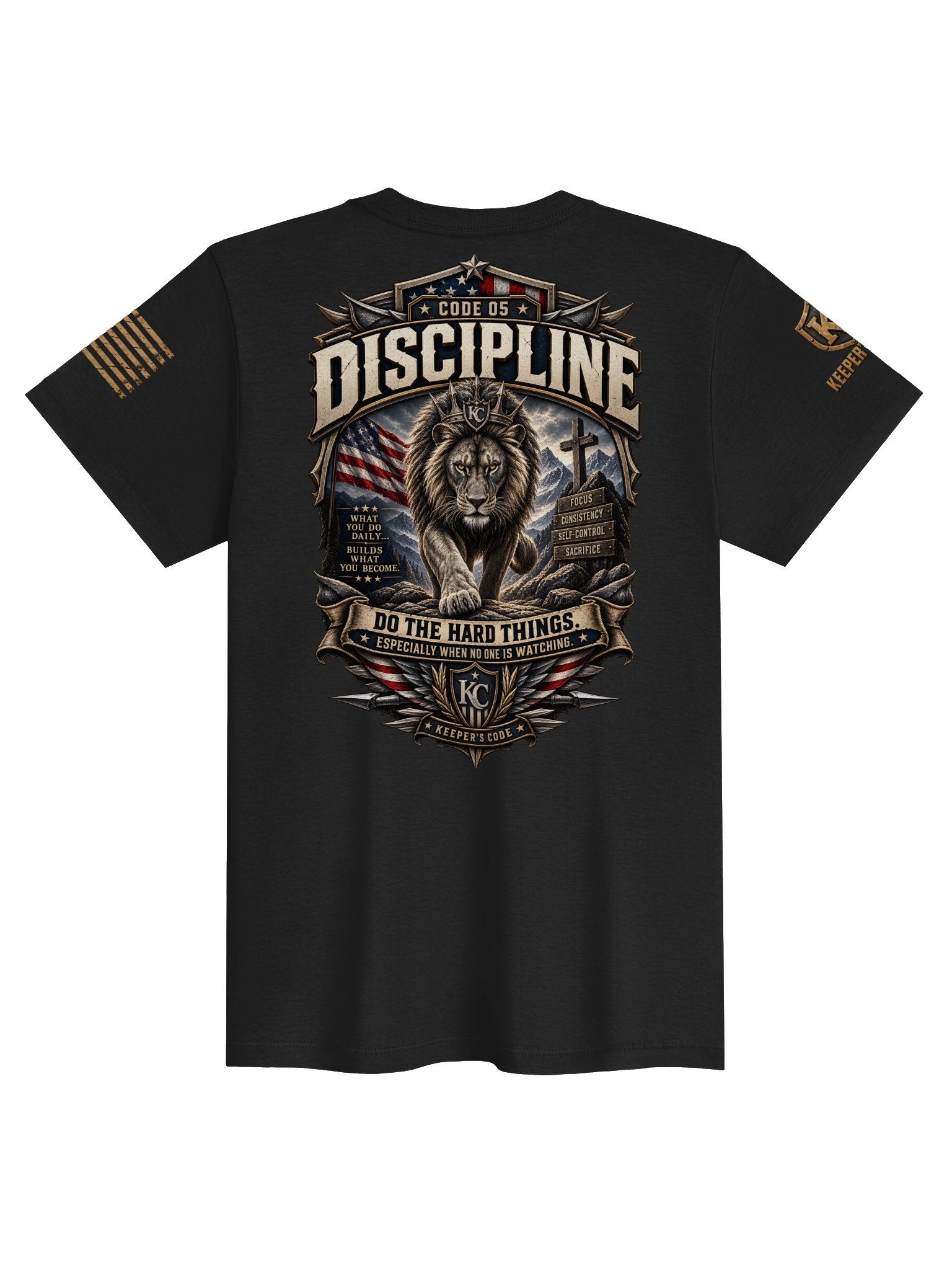 Keeper’s Code™ Women’s CODE 05 Discipline Lion & Cross T-Shirt product image (4)