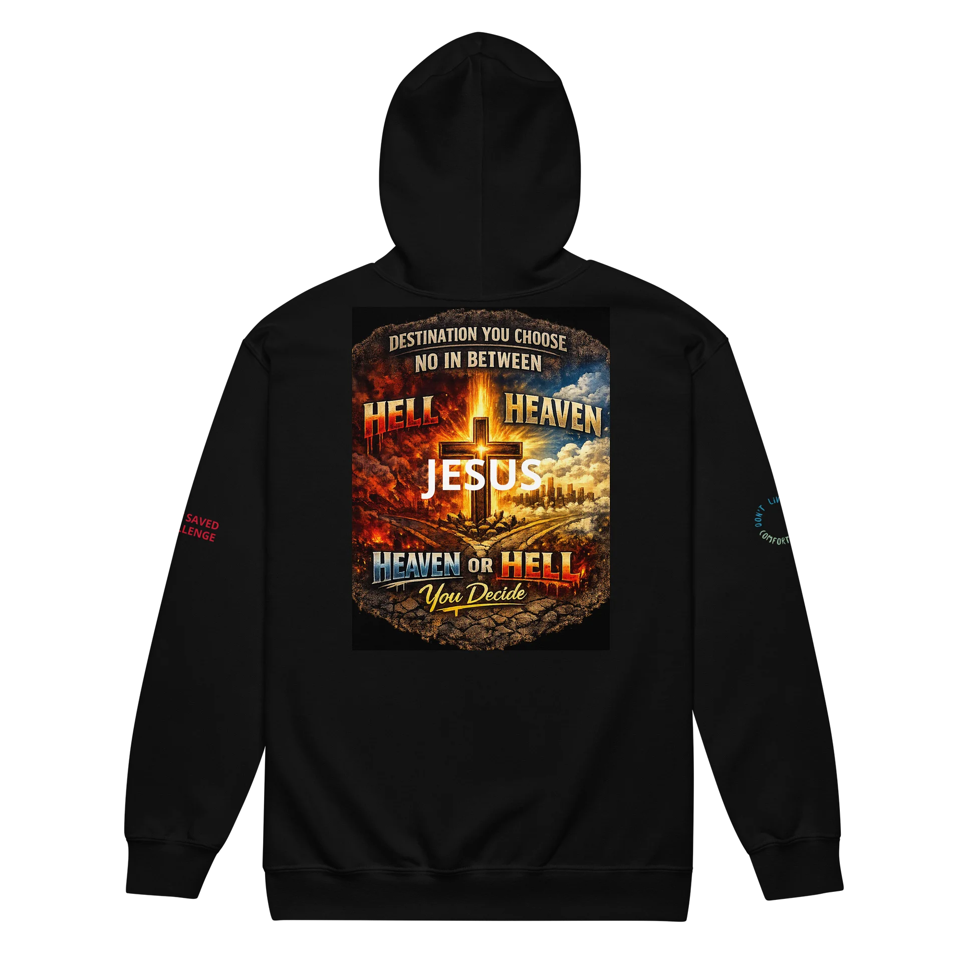 Bold Red & White Wordmark Zip Hoodie product image (6)
