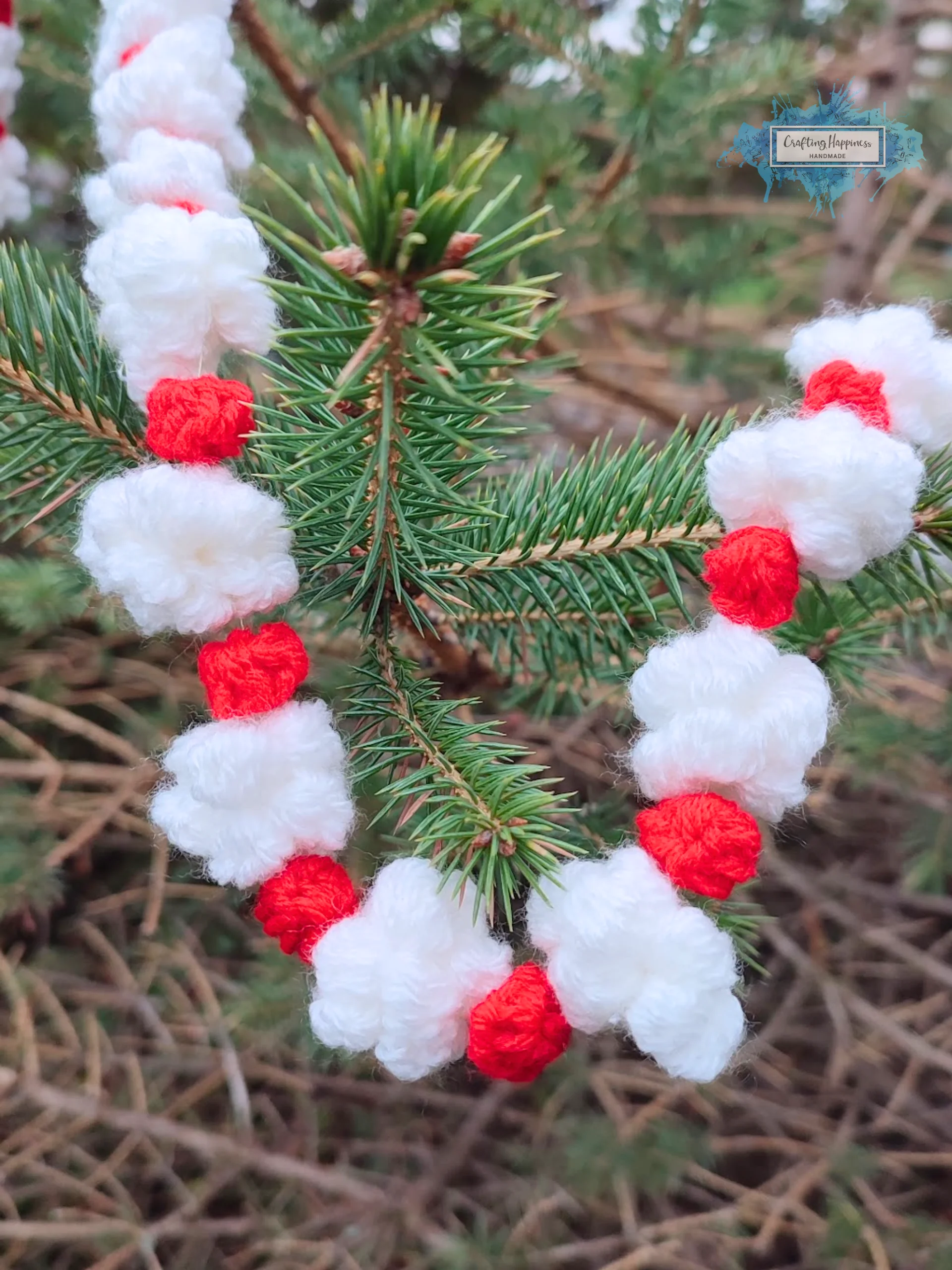 Christmas Berry & Popcorn Garland Crochet Pattern | Holiday DIY (PDF Pattern) product image (4)
