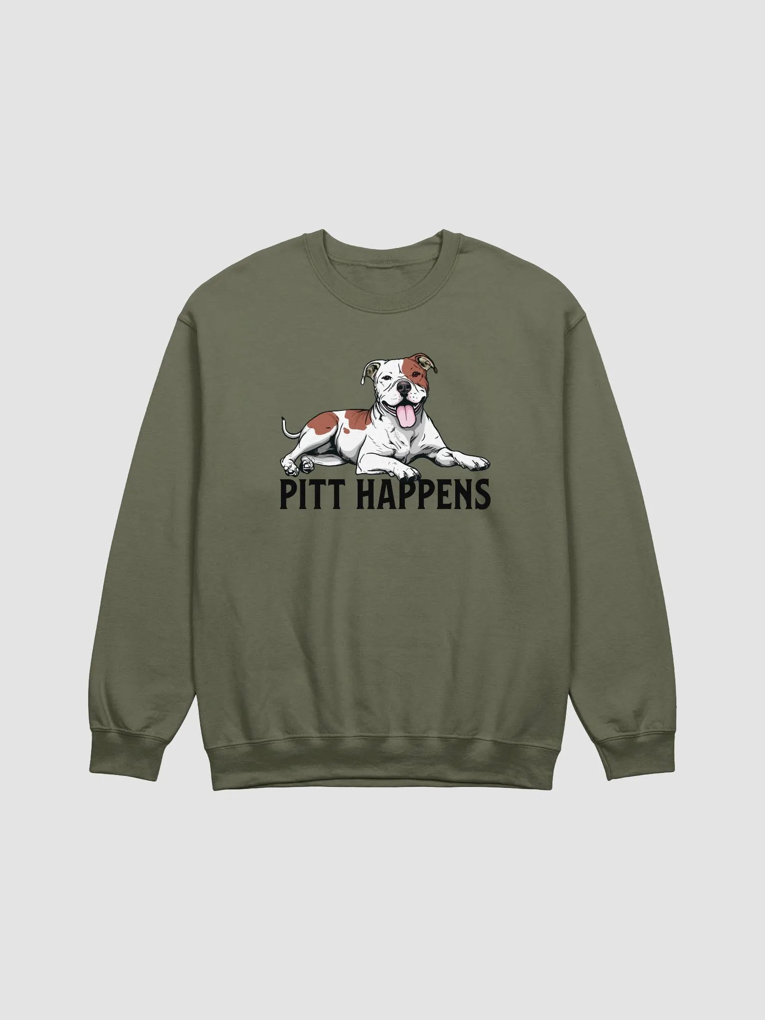 Pitt Happens Sweatshirt of a Pitbull Terrier | Funny Shirt for Pittie and Staffy Paw-rents product image (1)