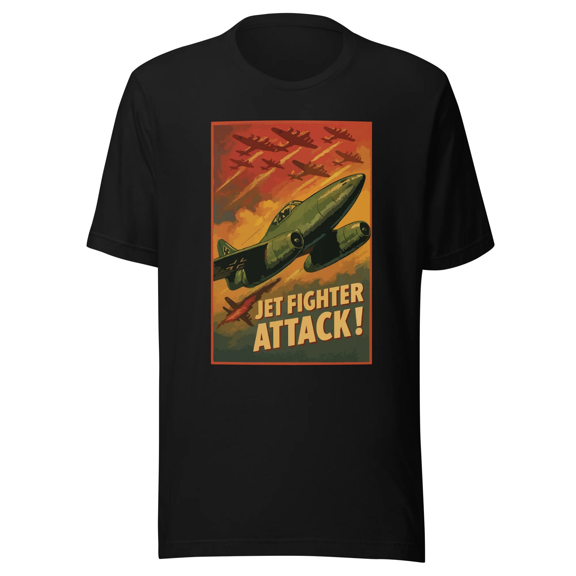 Jet Fighter Attack – Vintage Warplane Tee product image (1)