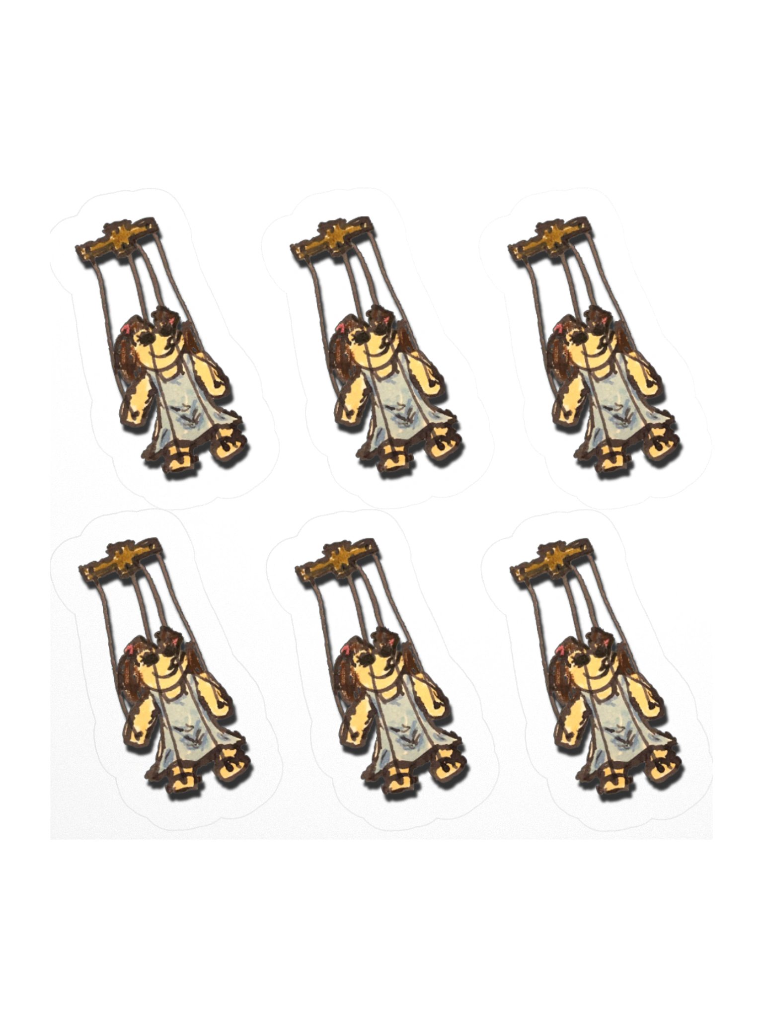 Broken Lights Creepy Doll Kiss Cut Stickers product image (1)