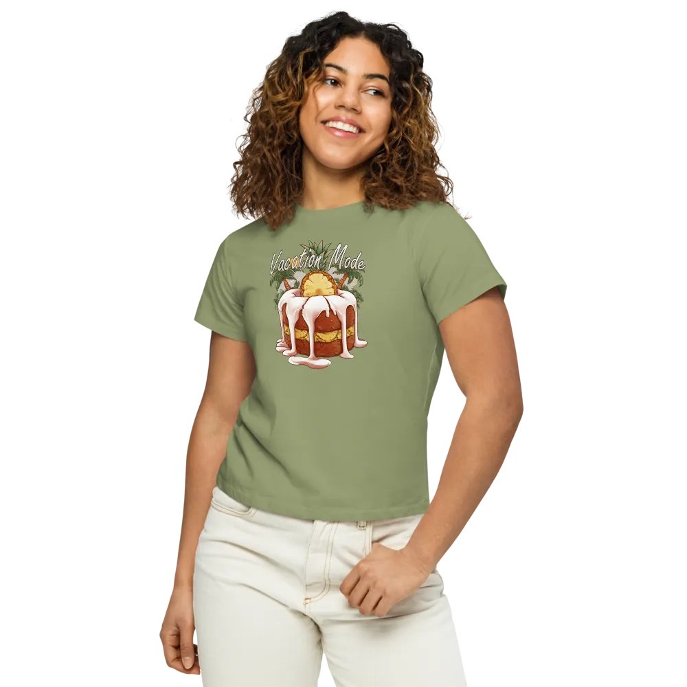 Vacation Mode Pineapple Life High wasted  Women's T-shirt product image (50)