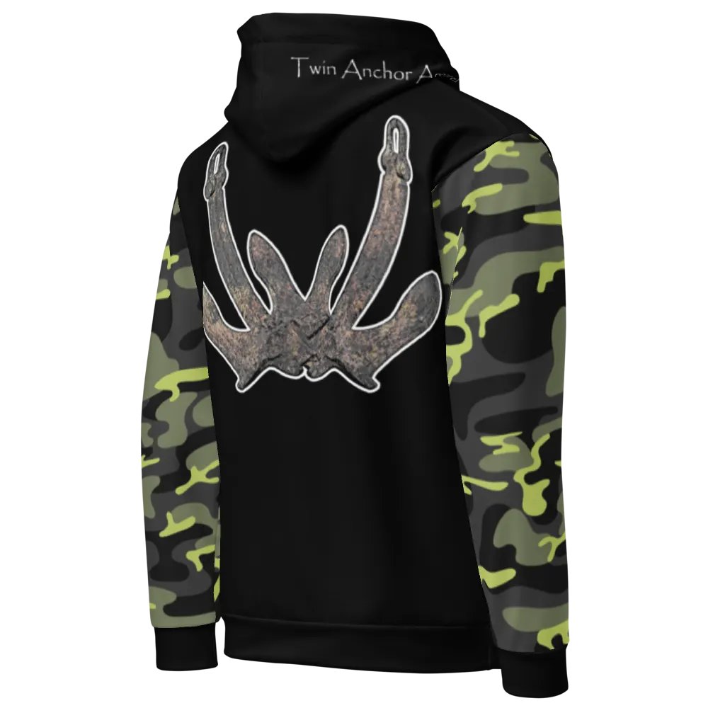 Camouflage & Black Anchor Hoodie product image (4)