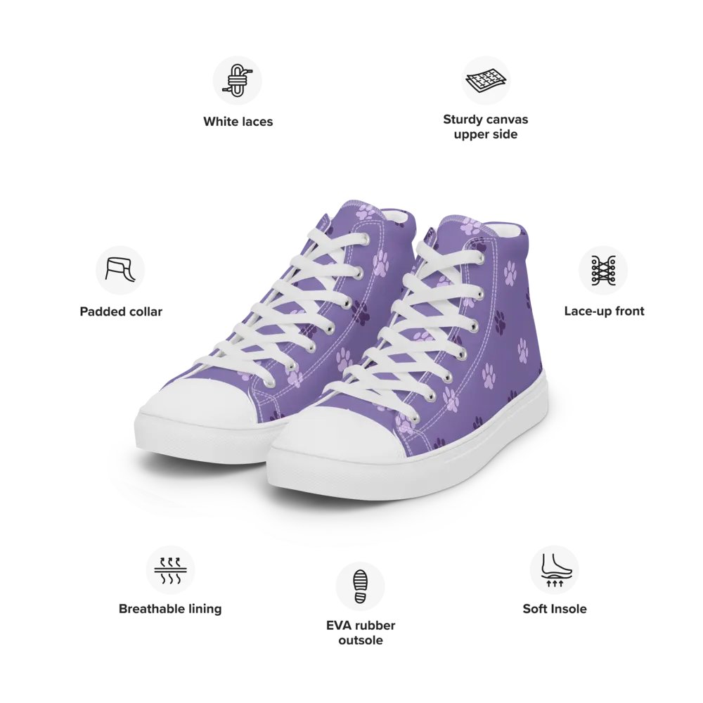 Women's Paw Print High Top Shoes product image (3)