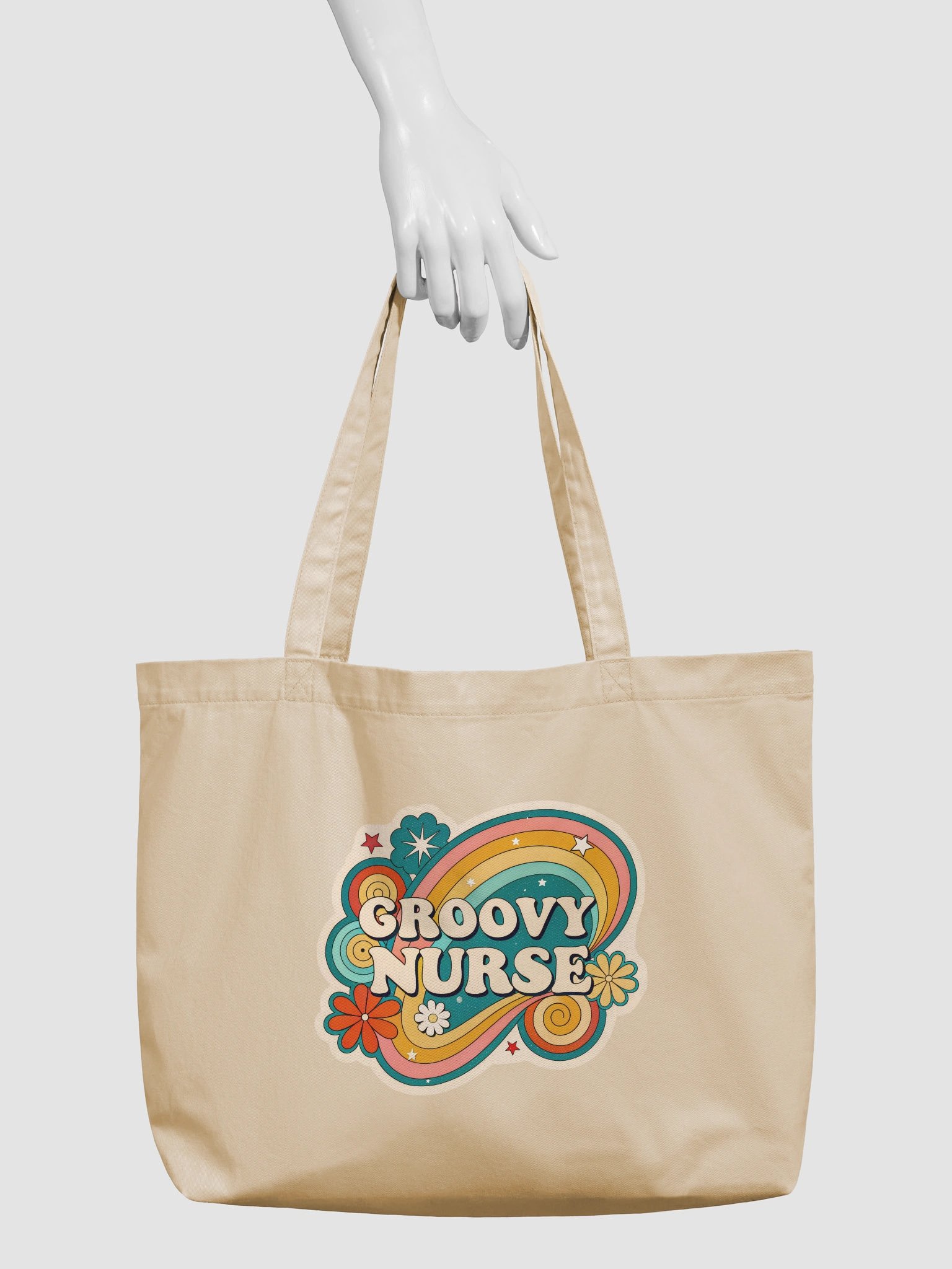Groovy Nurse Organic Tote Bag product image (3)