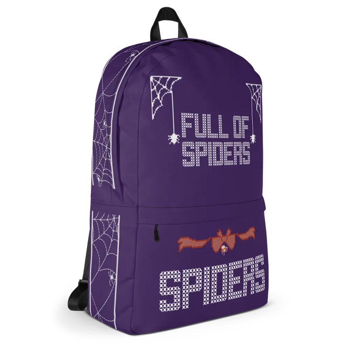 Full of Spiders purple backpack product image (2)