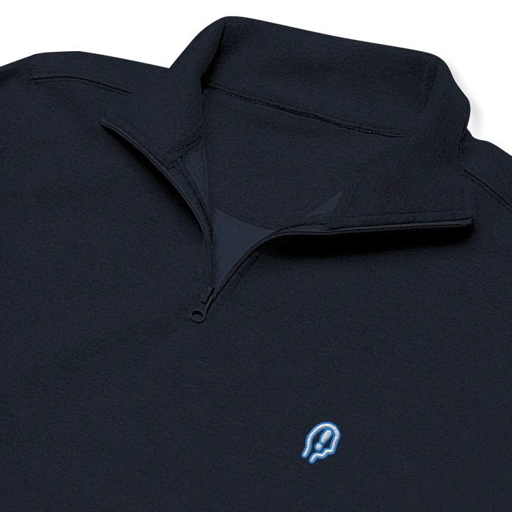EXCLAIMING MENTALLY (aqua and white design) embroidered quarter zip product image (11)