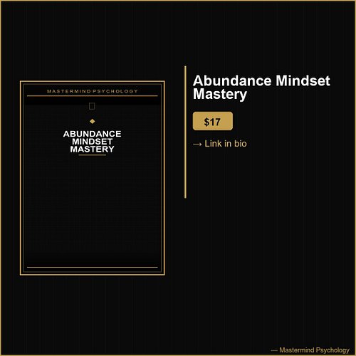 New: Abundance Mindset Mastery — 

→ https://mastermindpsychology.gumroad.com

#psychology #mindset #selfimprovement #darkpsy...