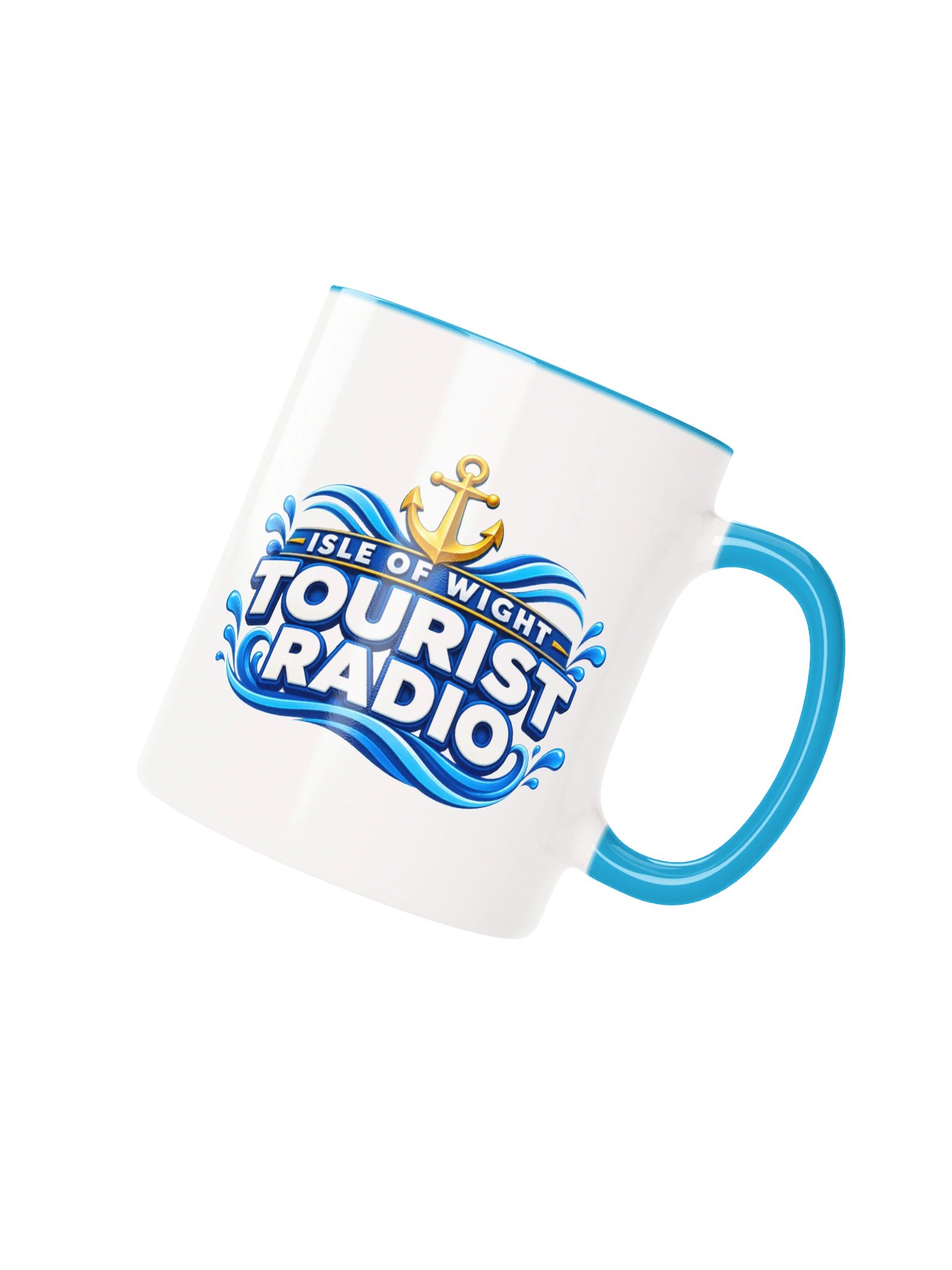 Isle of Wight Tourist Radio Mug – Blue or Yellow Trim product image (2)