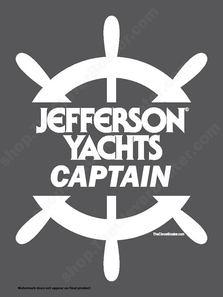 Jefferson Captain - T-Shirt - Dark Shirt w/White Logo product image (2)